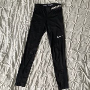 Nike Black Leggings, Nike Pro, Small